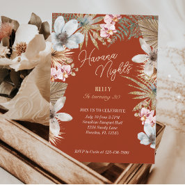 Convites Havana Nights Tropical Cubana aniversário de 30 an