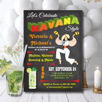 Havana noites Convocação para o Poster cubano