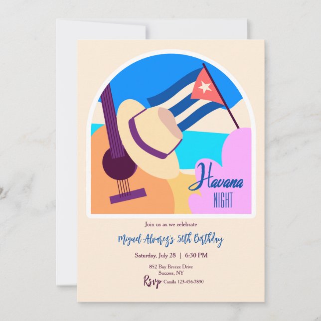 Convites Havana Party (Frente)