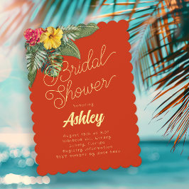 Convites Hawaiian Flowers Bridal Shower Invitations