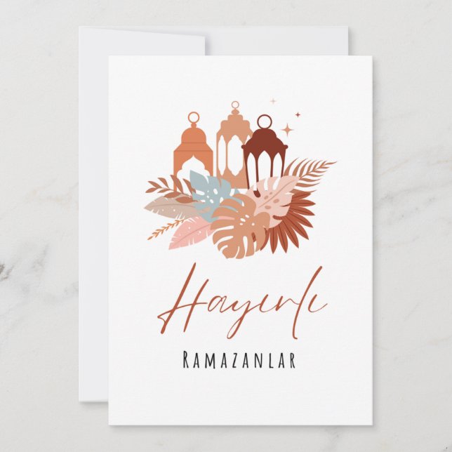 Convites Hayırlı Ramazanlar Happy Ramazan Ramadan Card (Frente)