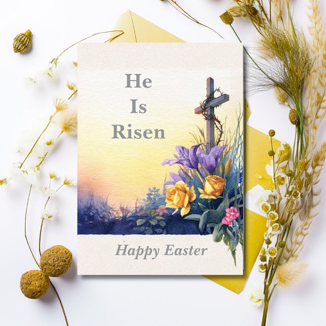 Convites He Is Risen Easter Card (Criador carregado)