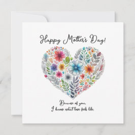 Convites Heart Shape Happy Mother’s Day