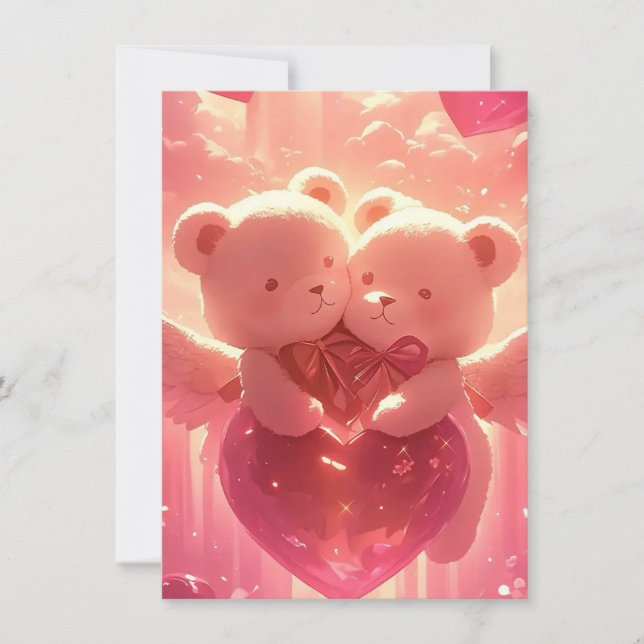 Convites "Hearts in Harmony: Sweet Wedding Invitation" (Frente)