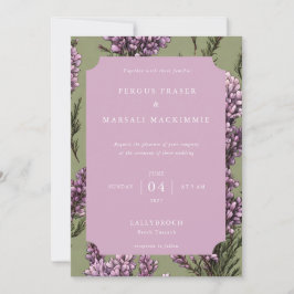 Convites Heather Botanical Pattern Invitation