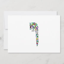 Hebrew Letter VAV made with Gemstones