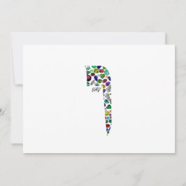 Convites Hebrew Letter VAV made with Gemstones