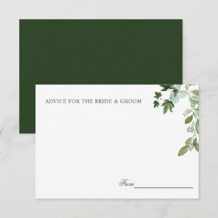 Convites Hedera Aviso ou receita de Casamento Verde de Ivy