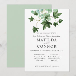 Convites Hedera  Janto De Ensaio De Casamento De Ivy Leaves