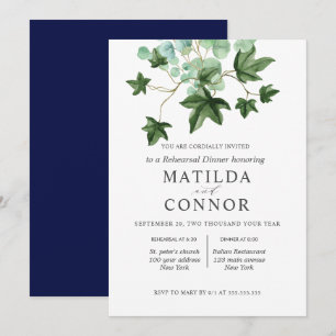 Convites Hedera  Janto De Ensaio De Casamento De Ivy Leaves