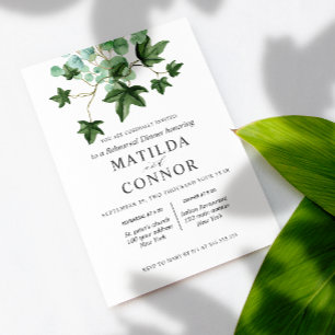Convites Hedera Janto de ensaio de casamento "Ivy Leaves"