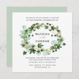 Convites Hedera | Sage Ivy Frame Botanical Wedding