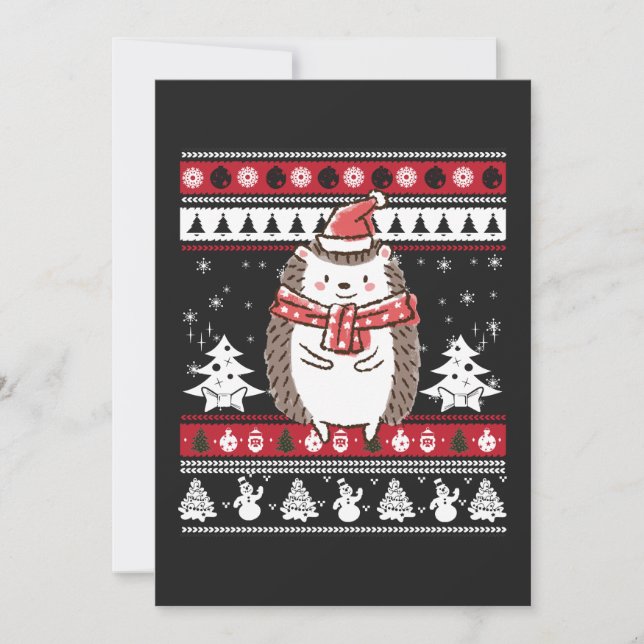 Convites Hedgehog Christmas (Frente)