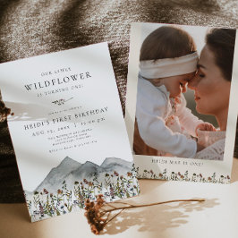 Convites HEIDI Bohemian Wildflower First Festa de aniversár