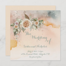 Heirloom Vintage Ivory Rosa Watercolor Casamento