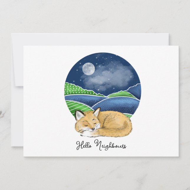 Convites Hello, Editable We're New to the Neighborhood Invi (Frente)