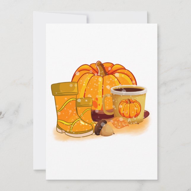 Convites Hello Fall Quote Design (Frente)