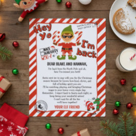 Convites Hello from your Elf, Christmas Elf Arrival letter