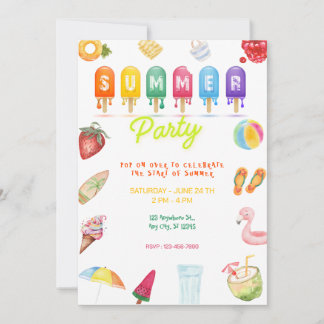 Convites hello summer party