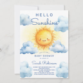 Convites Hello Sunshine Baby Shower