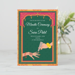 Convites Henna Calls & Mehendi convida o Partido Mehndi