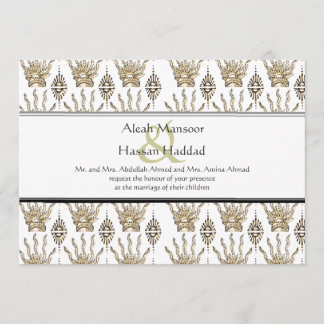 Convites Henna Hand (Ouro) (Casamento)