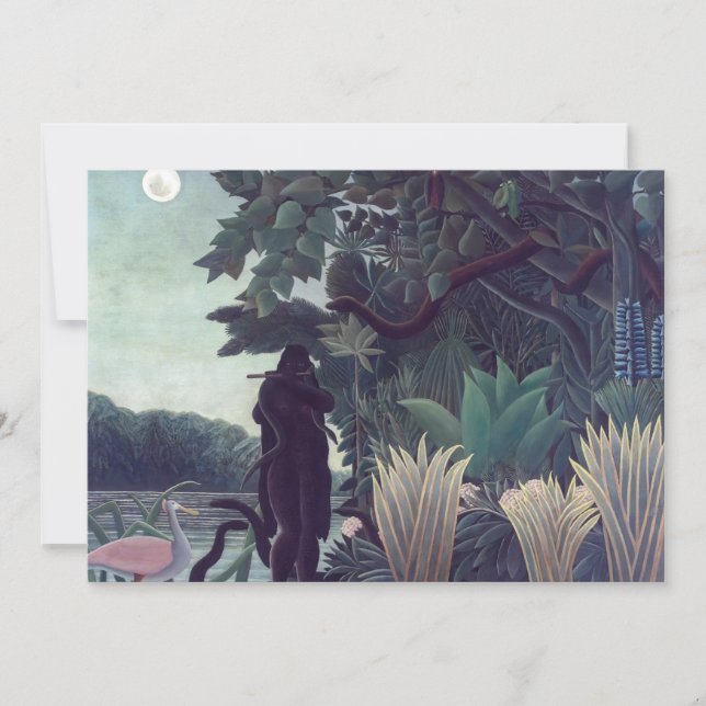 Convites Henri Rousseau - A Cobra Charmer (Frente)