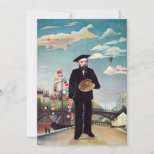 Convites Henri Rousseau - Autorretrato-Paisagem