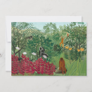 Convites Henri Rousseau - Floresta Tropical com Macacos