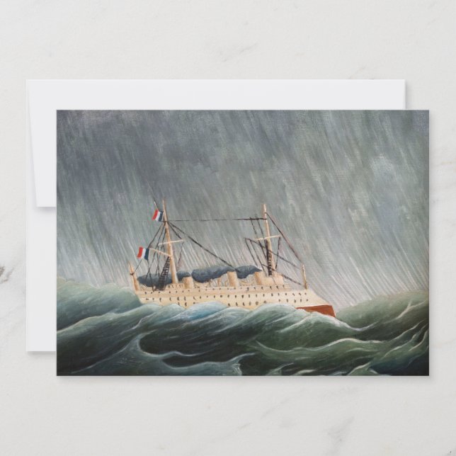 Convites Henri Rousseau - O Navio no Tempest (Frente)