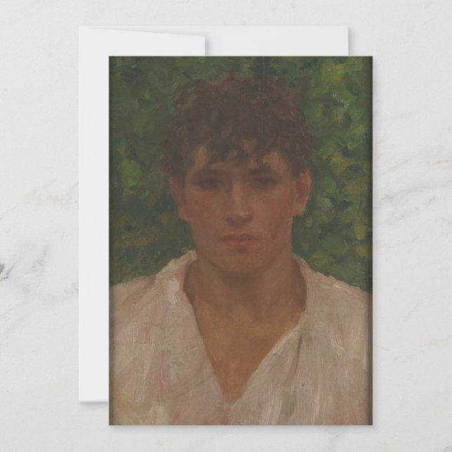 Convites Henry Scott Tuke - Retrato de um Jovem com Op (Frente)