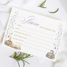 Convites Her Next Chapter Bridal Shower Advice Card