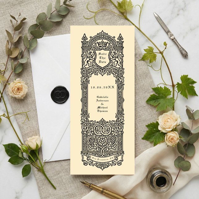 Convites Heraldic Monogram Save the Date (Criador carregado)