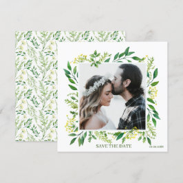 Convites Herbos Botânicos Primavera Verde Salvem a Data