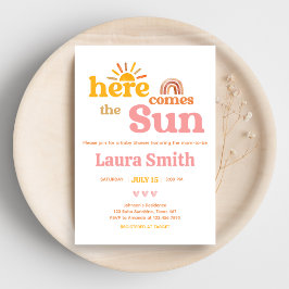 Convites Here comes the Sun  Baby Shower