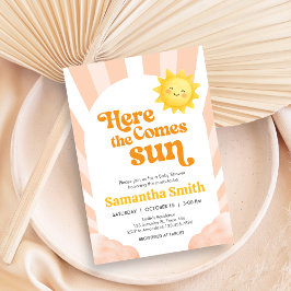 Convites Here Comes the Sun Baby Shower Invitation
