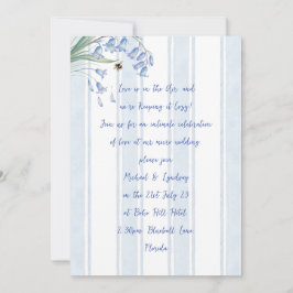 Convites Heritage Bluebells and Bees Handwritten Wedding