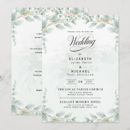 Convites Heritage Eucalyptus Leaves Botanical RSVP Wedding