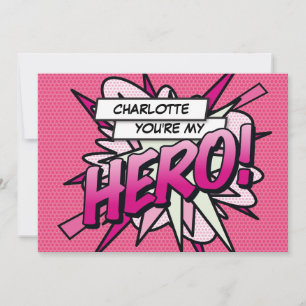 Convites HERO Diversão Quadrinhos Retro Arte Pop