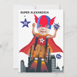 Convites Herói de Cadeira 💥 Aniversário Voando