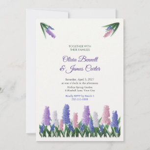 Convites Hiacintos e Jacintos de Uva Casamento de Primavera