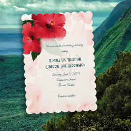 Convites Hibiscus Flowers Invitation Modelo