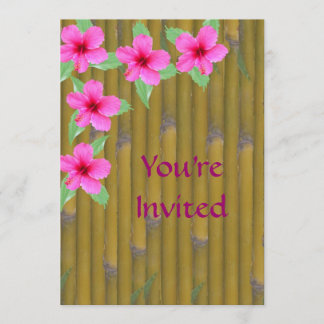 Convites Hibiscus no bambu