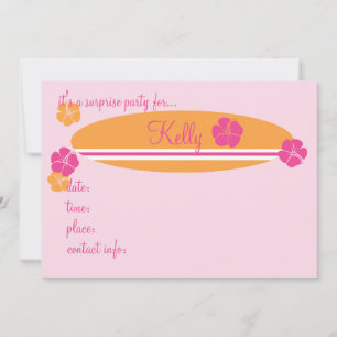 Convites Hibiscus surfado