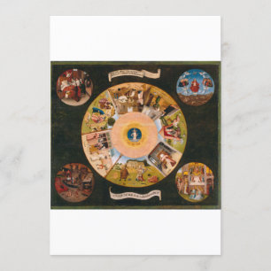 Convites Hieronymus Bosch - os sete pecados mortais e o F