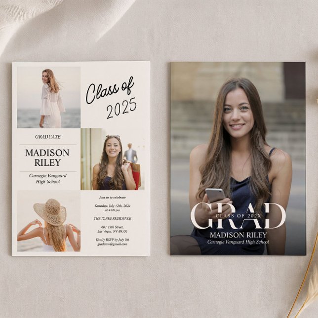 Convites High School Graduation Photo Invitation (Criador carregado)