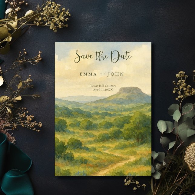Convites Hill Country Texas Unique Save the Date (Criador carregado)
