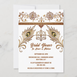 Convites Hindi Mehndi Indian lotus paciock penas bravas