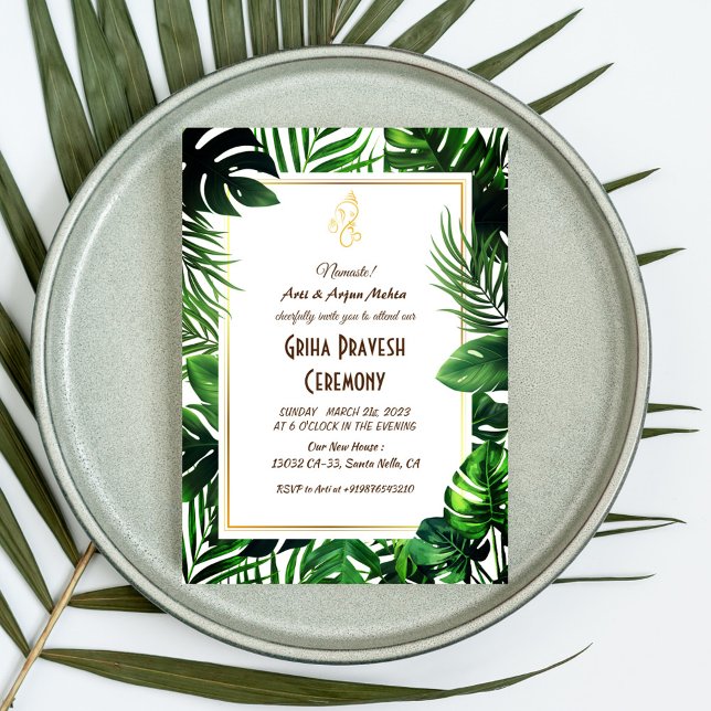 Convites Hindu House Warming Griha Pravesh (Criador carregado)