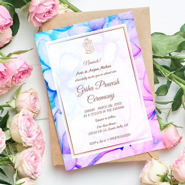 Convites Hindu House Warming Griha Pravesh (Criador carregado)